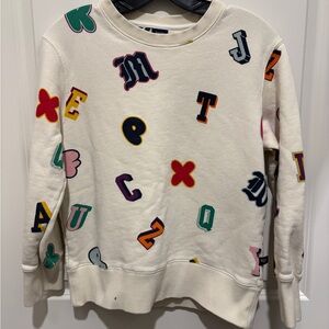 Colorful Alphabet Patterned Unisex Sweater
